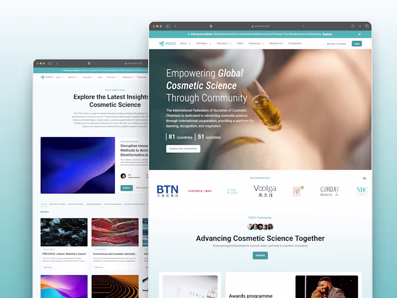 Cover image for IFSCC - UX/UI Design