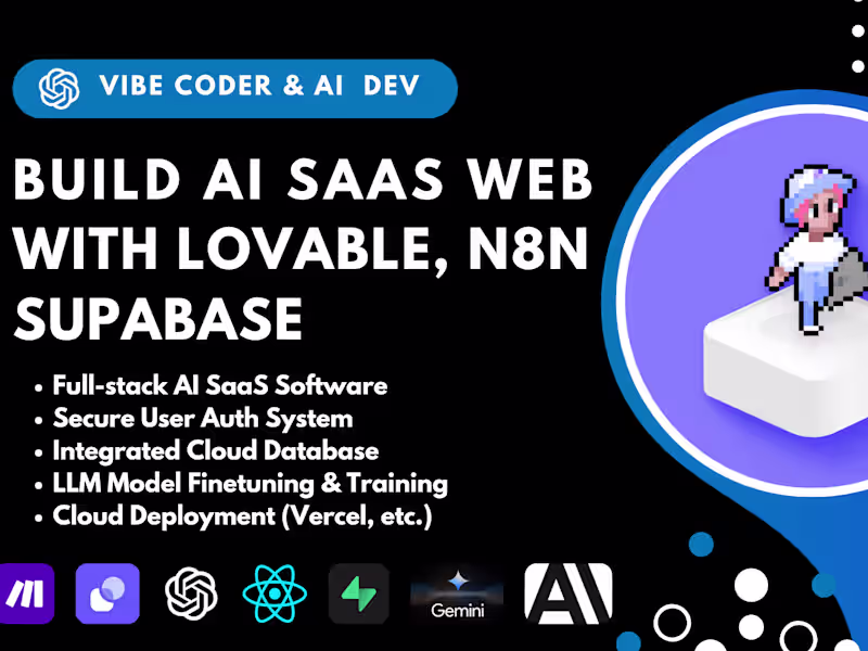 Cover image for I will build lovable ai web app, ai saas app, mvp with lovable