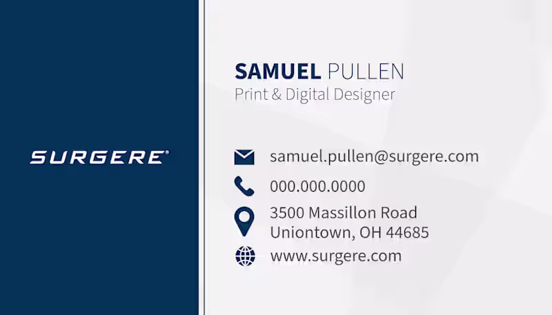 Cover image for Surgere Business Card Redesign