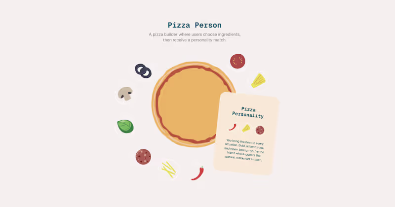 Cover image for Discover Your Personality with Our Interactive Pizza Builder