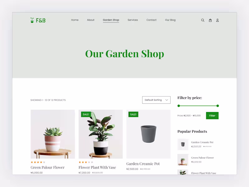 Cover image for FB Horticulture: eCommerce & Horticultural Service Web Design