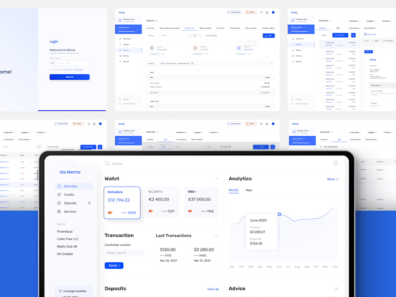 Cover image for Nemo-Fintech Website and Dashboard