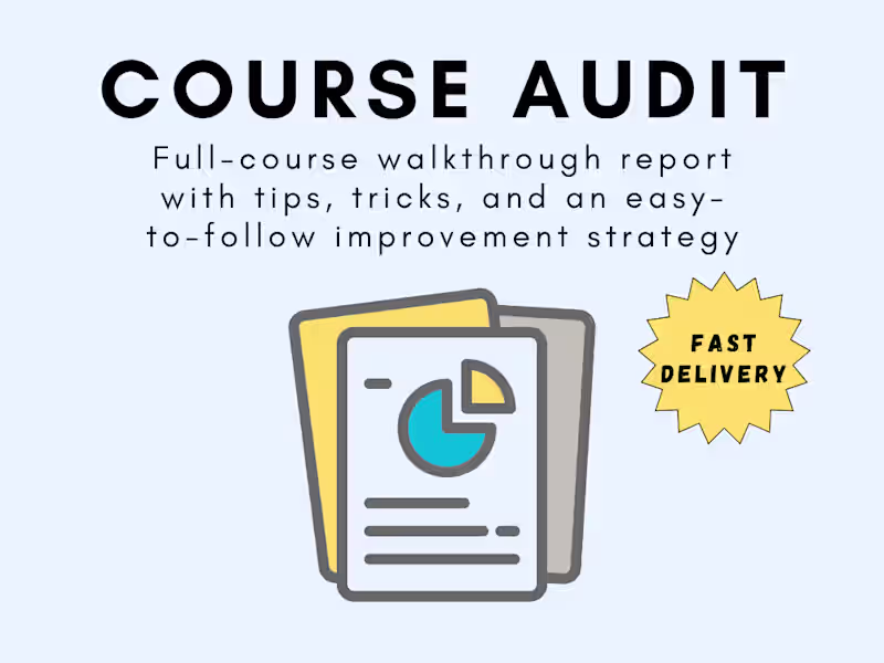 Cover image for 1-Hour Online Course Audit + Strategy Plan