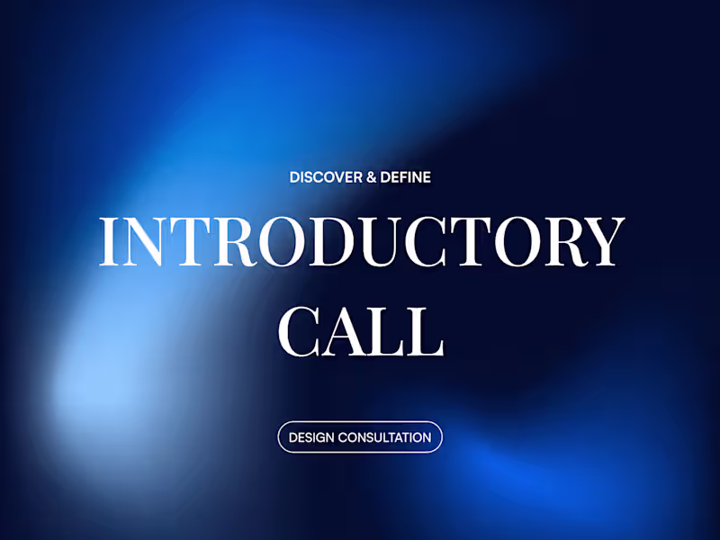 Cover image for 🚀 Discovery Call: Discover & Define Your Design Goals