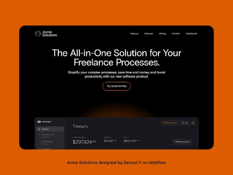 Cover image for Acme Solutions – All-in-One Freelancer Workflow Site
