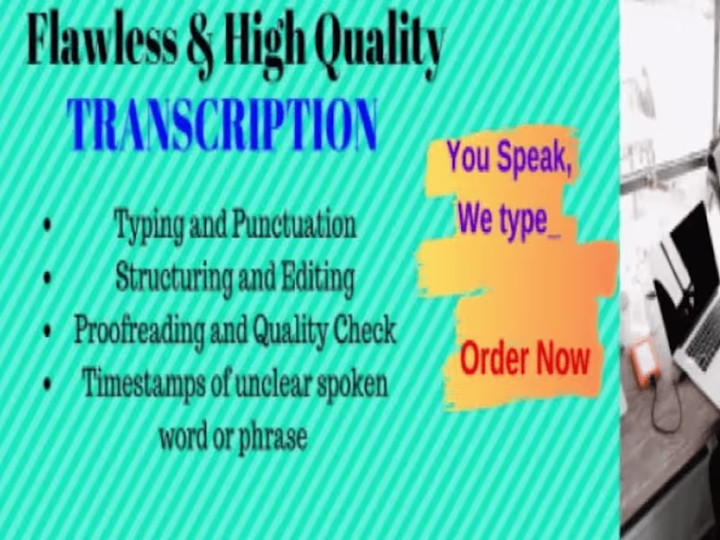 Cover image for I will do English, French or German transcription