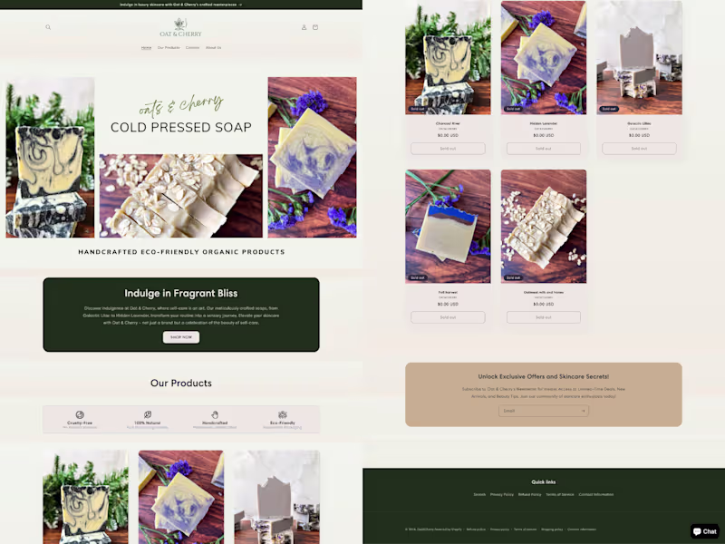 Cover image for Oat & Cherry Shopify Store Development