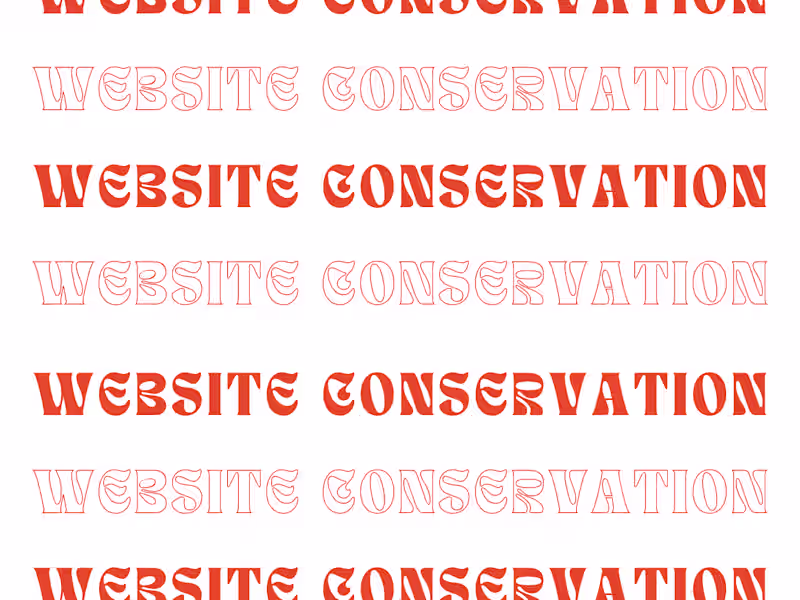 Cover image for Website Conservation