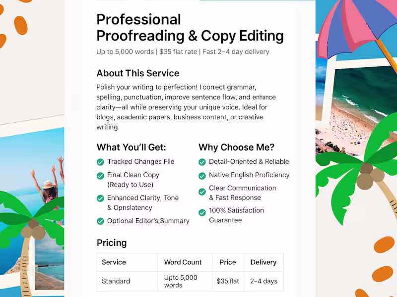 Cover image for Polish Your Words to Shine – Pro Copy Editing & Proofreading