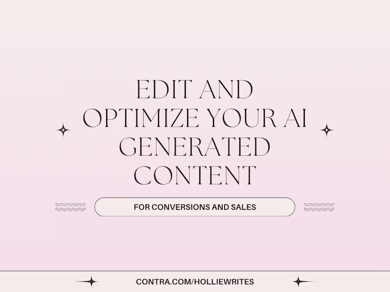 Cover image for Edit and optimize your AI generated content for lead generation