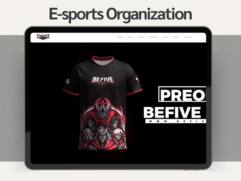 Cover image for BeFive E-sports Organization Site 