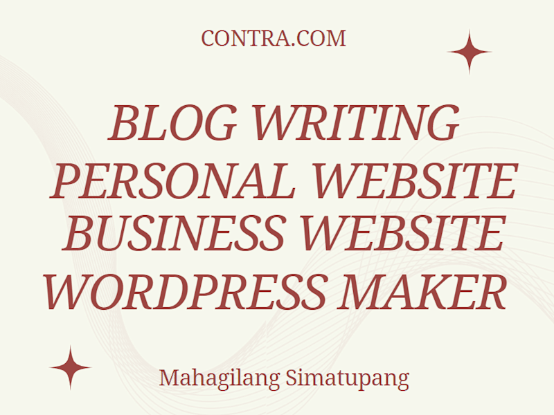 Cover image for WordPress Expert in Writing, Website Maker & Blog Posting.