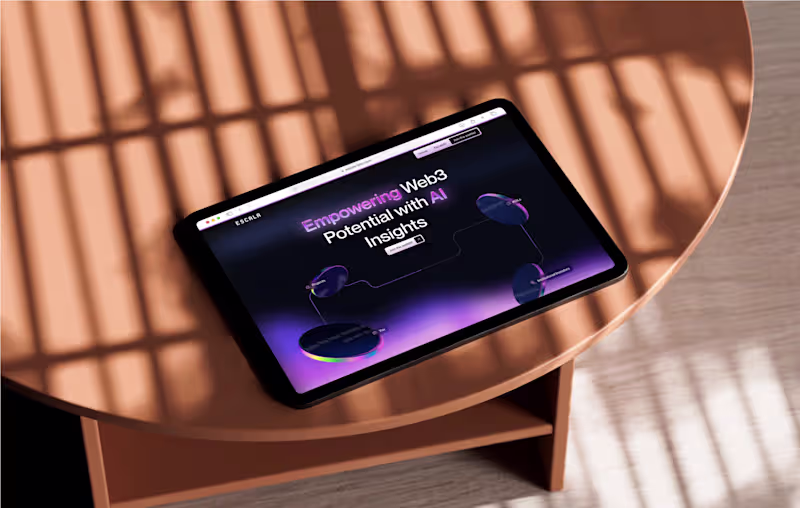 Cover image for Escala - Web3 Website Design