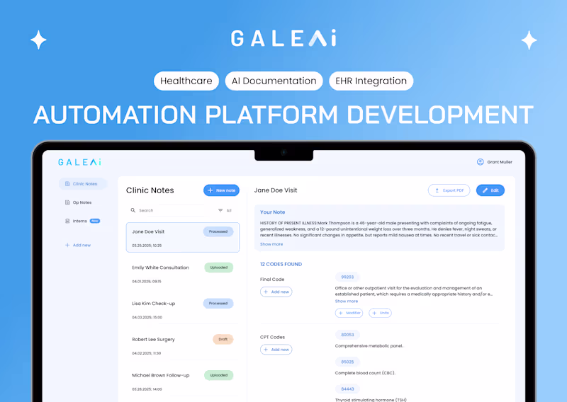 Cover image for GaleAI is a healthcare automation platform
