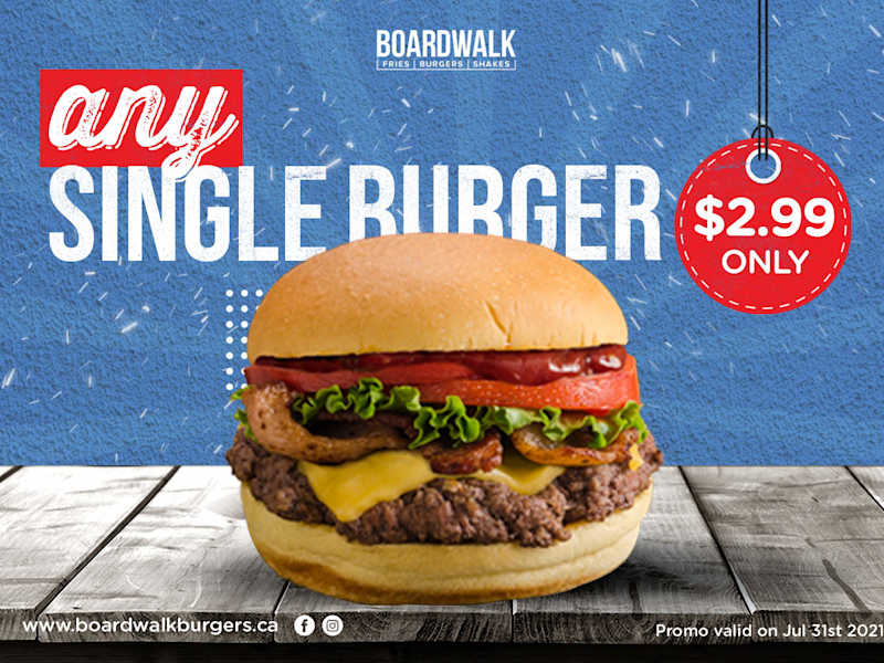 Cover image for Boardwalk Burgers and Fries Social Media Campaign Project