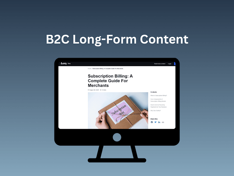 Cover image for B2B Long-Form Content | Subscription Software