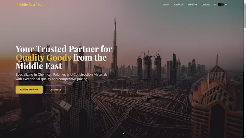 Cover image for Professional Trade Showcase Site