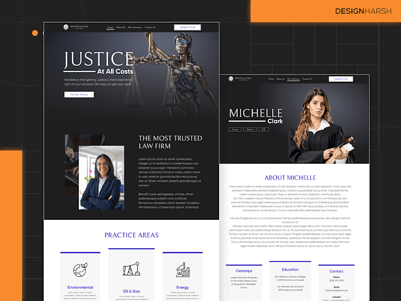 Cover image for Law Firm Website Landing Page Design
