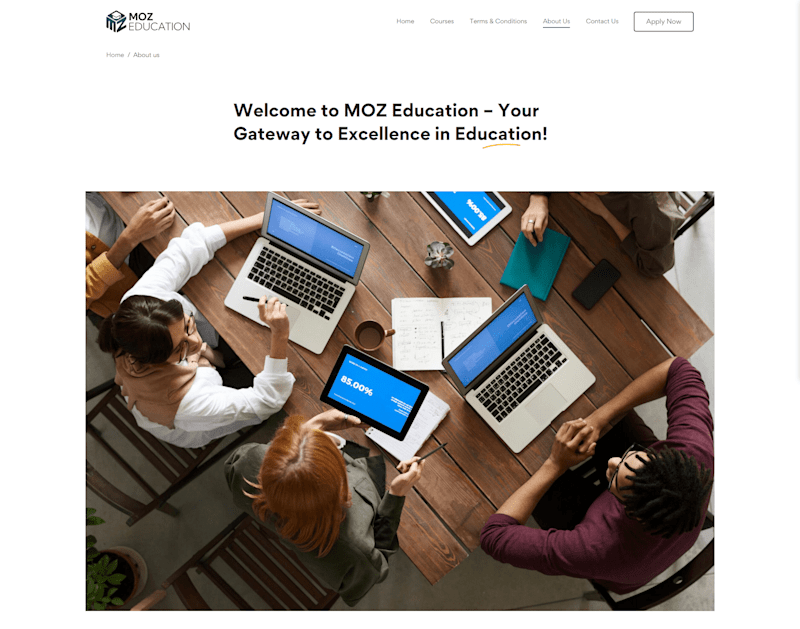 Cover image for Moz Education - Education Consultancy Platform