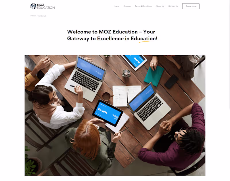 Cover image for Moz Education - Education Consultancy Platform