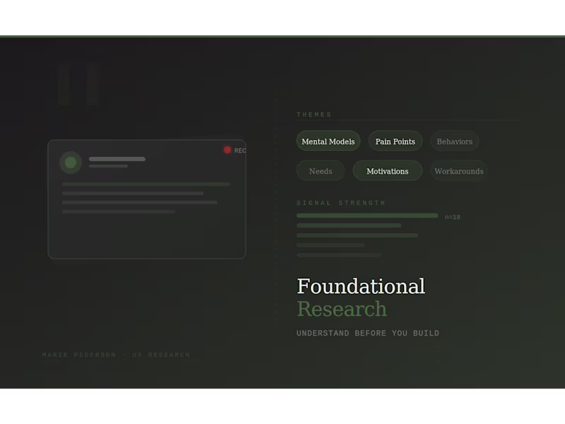 Cover image for Foundational User Research