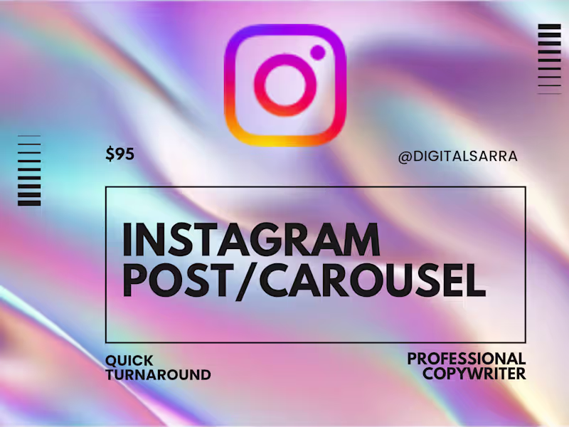 Cover image for Captivating Instagram Posts & Carousels for Your Feed