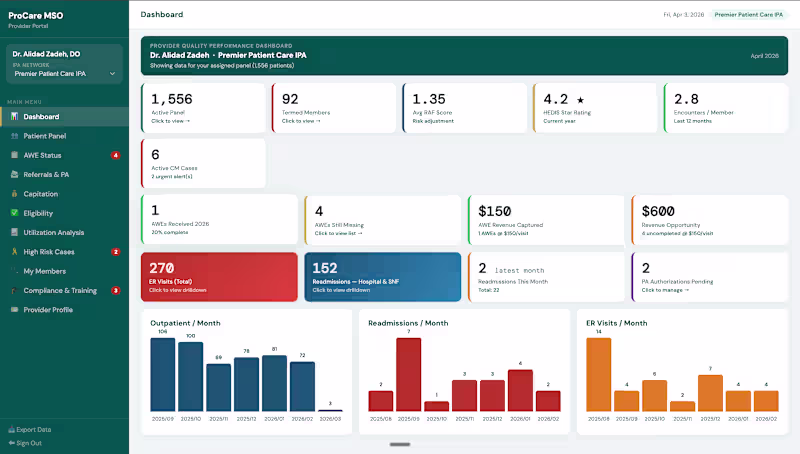Cover image for Provider Portal for Healthcare MSO