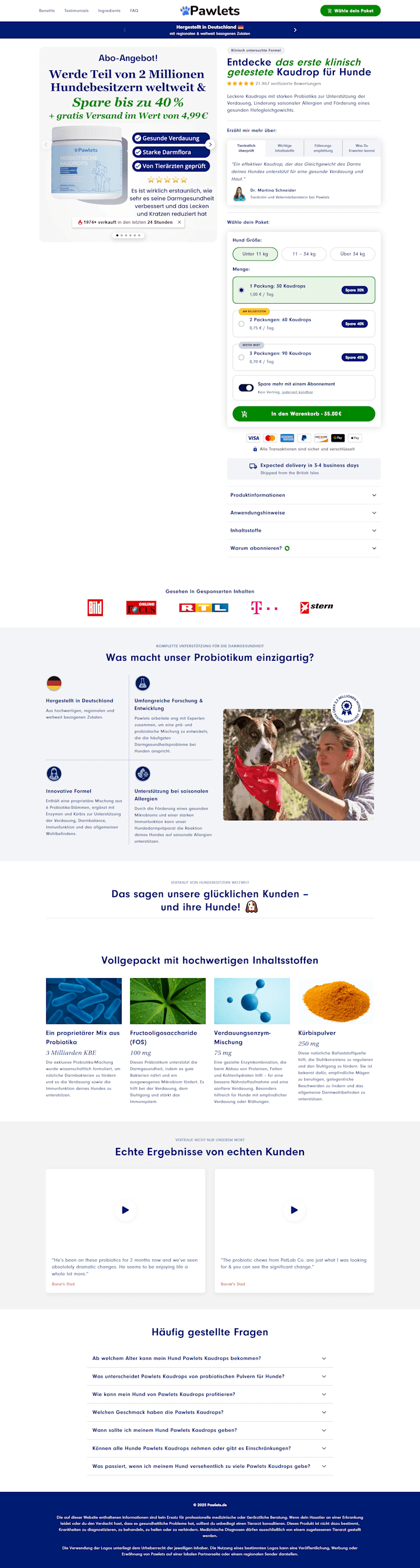 Cover image for Pet Product Page Design