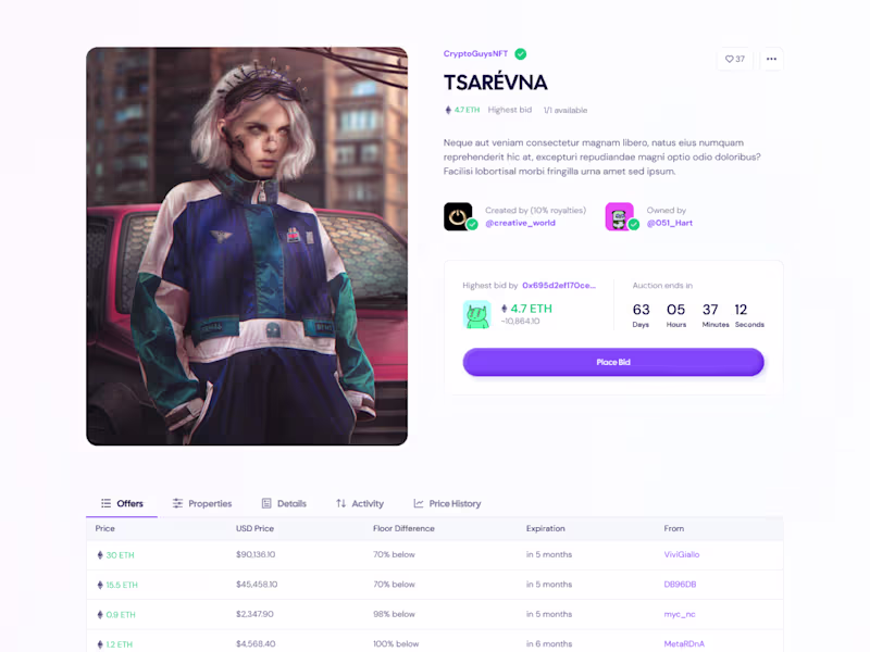 Cover image for Xhibiter NFT Marketplace Item Details