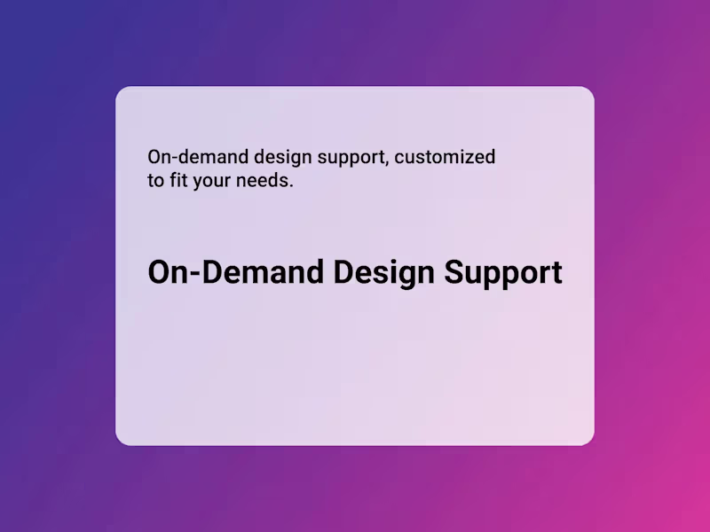Cover image for Design Support