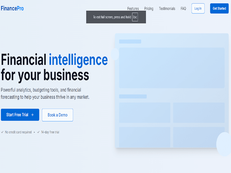 Cover image for FinancePro Financial Intelligence Platform Development