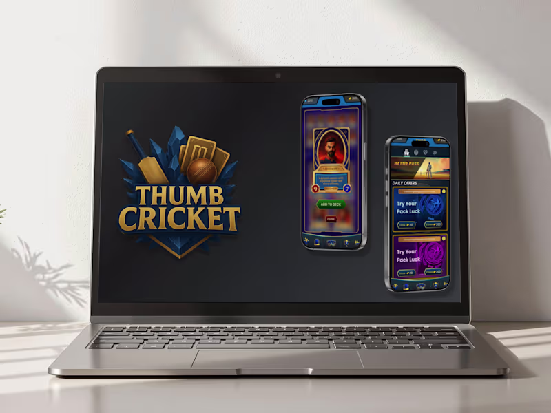 Cover image for Thumb Cricket - a online cricket platform