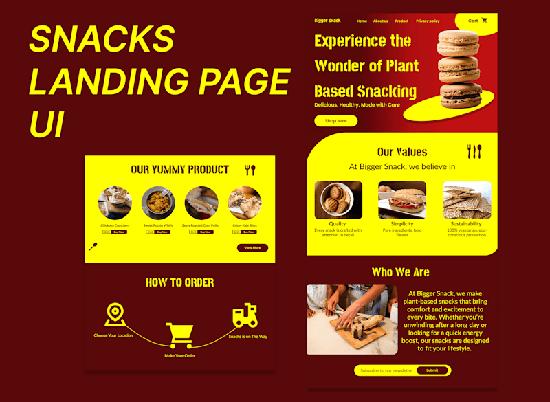Cover image for SNACKS LANDING PAGE UI DESIGN