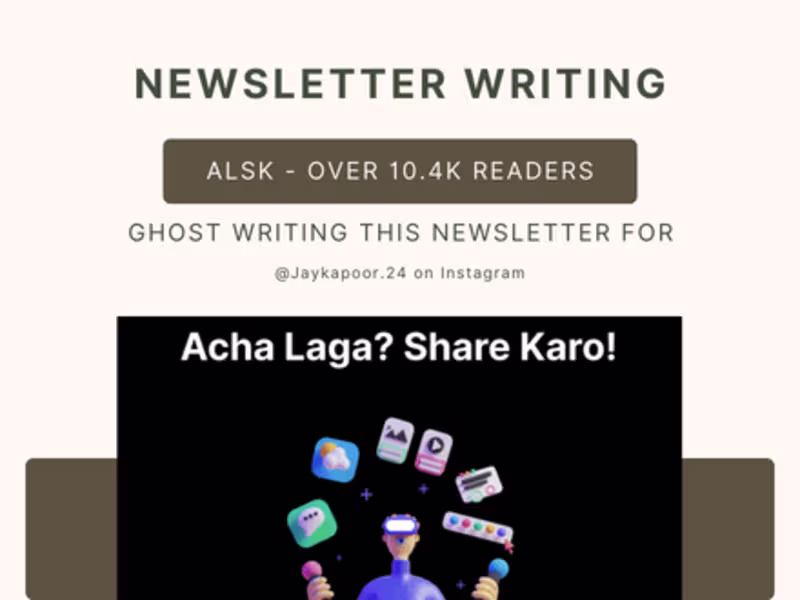 Cover image for Newsletter Copywriting (10k readers)