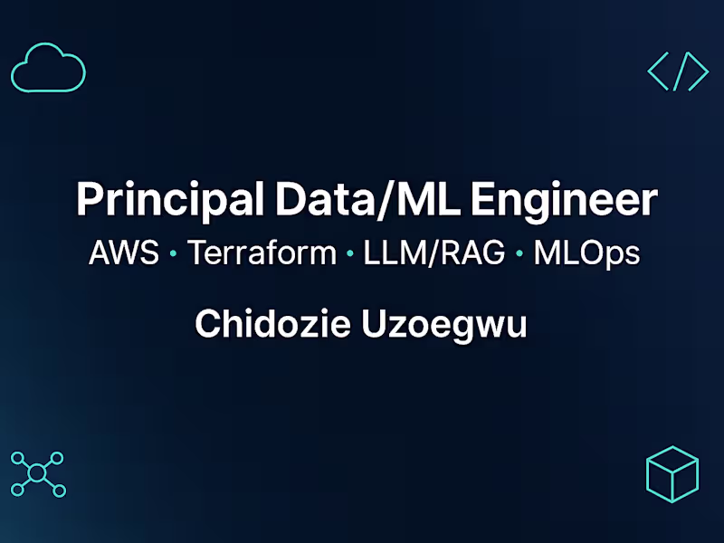 Cover image for Principal Data/ML Engineer | AWS, Terraform | LLM/RAG, MLOps