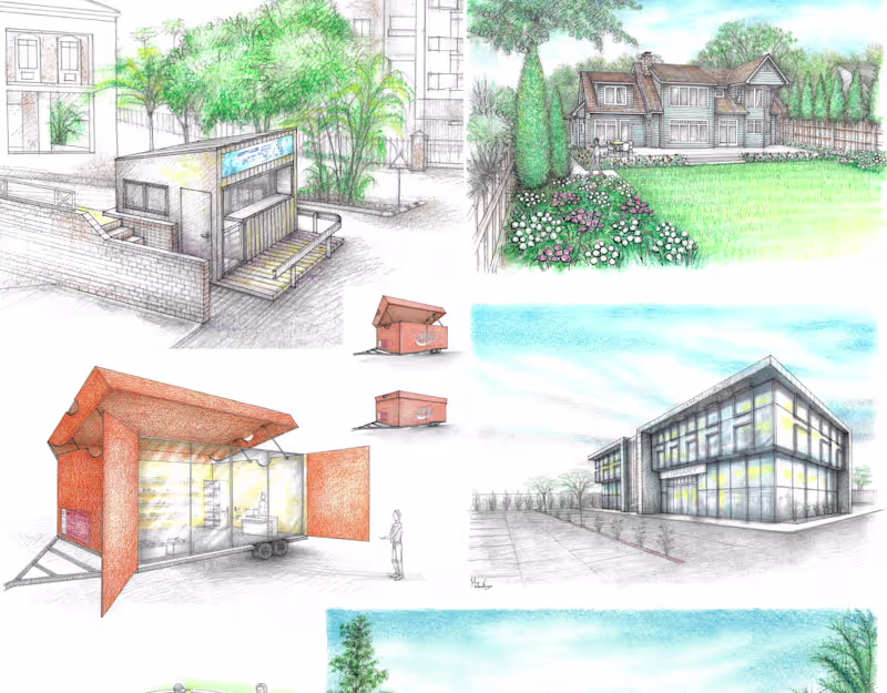 Cover image for Architecture/landscape illustration service