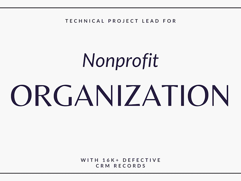 Cover image for CRM Cleanup Project