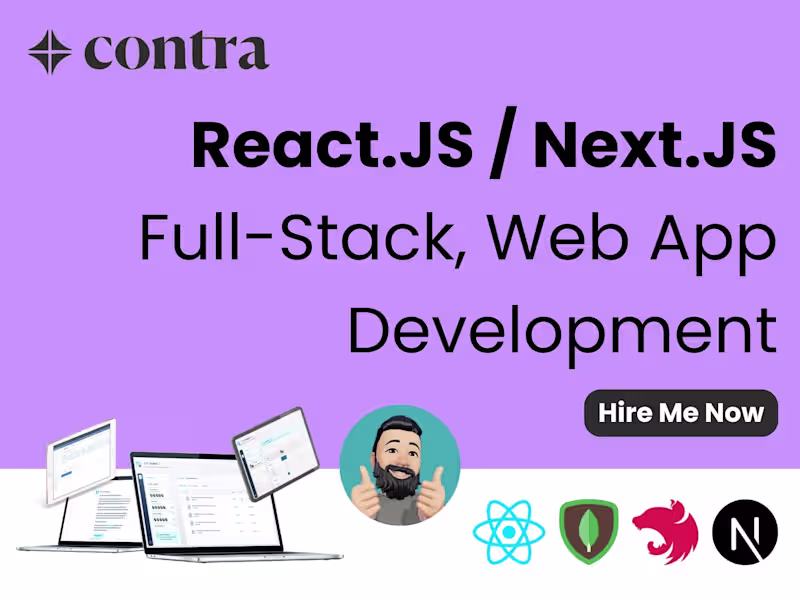 Cover image for Frontend & Full-Stack Web Development With React.JS and Next.JS