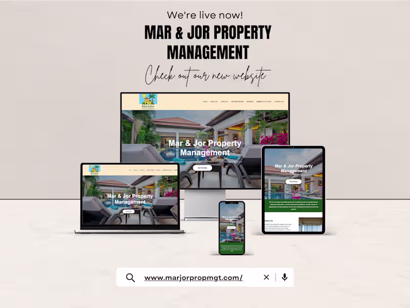 Cover image for WIx Studio Website Design For Mar & Jor Property Management