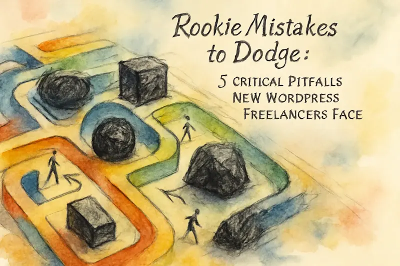 Cover image for Rookie Mistakes to Dodge: 5 Critical Pitfalls New WordPress Freelancers Face