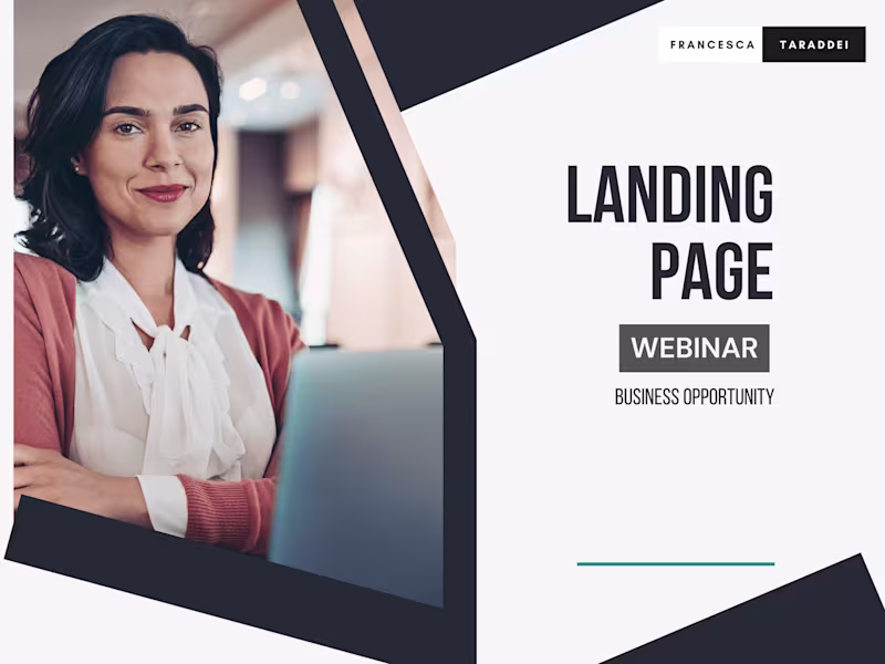 Cover image for Webinar Landing page - E-commerce & Online Business Opportunity