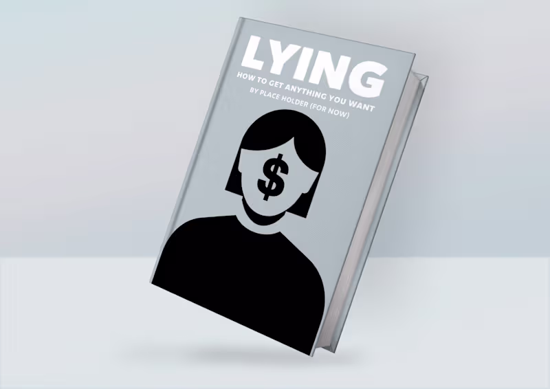 Cover image for LYING A Professional Book Cover Design For PLACE HOLDER