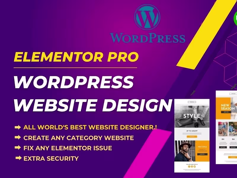 Cover image for I will Create Attractive Wordpress Website 