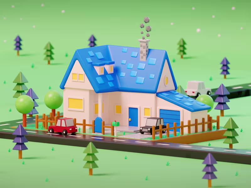 Cover image for Isometric House Scene