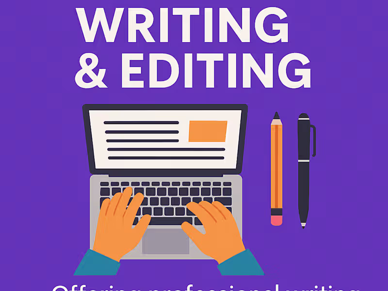 Cover image for Highly experienced writer and editor with decades of experience.