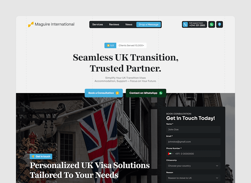 Cover image for Maguire International Landing Page Redesign