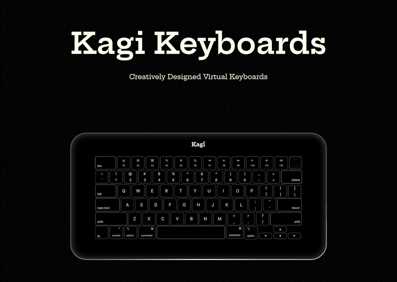 Cover image for Kagi Virtual Keyboards Design and Animation