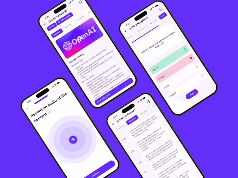 Cover image for AI Note-Taking Mobile Application Development