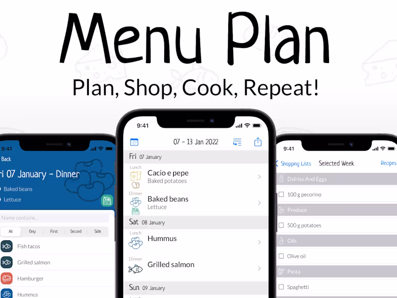 Cover image for Menu Plan - Meal Planning made easy