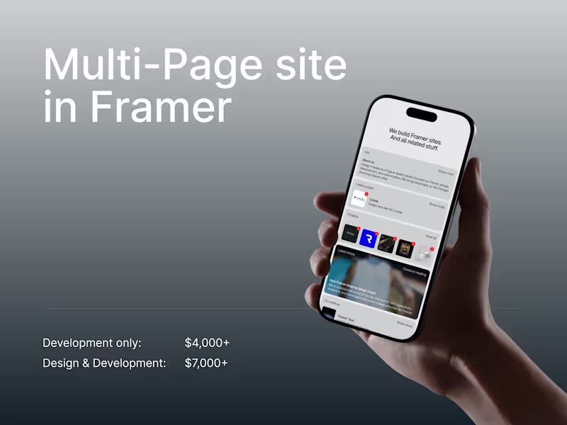 Cover image for Multi-Page Website in Framer